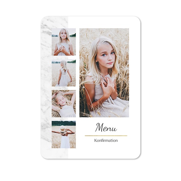 Enkle Fotokort portræt runde hjørner 10 x 14,3 cm