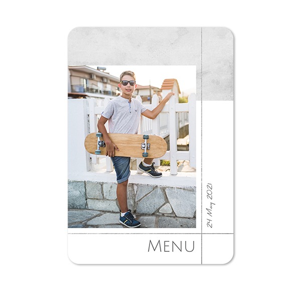 Single Card portrait rounded corners 10 x 14,3 cm