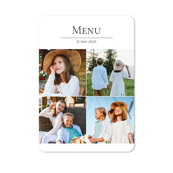 Single Card portrait rounded corners 10 x 14,3 cm