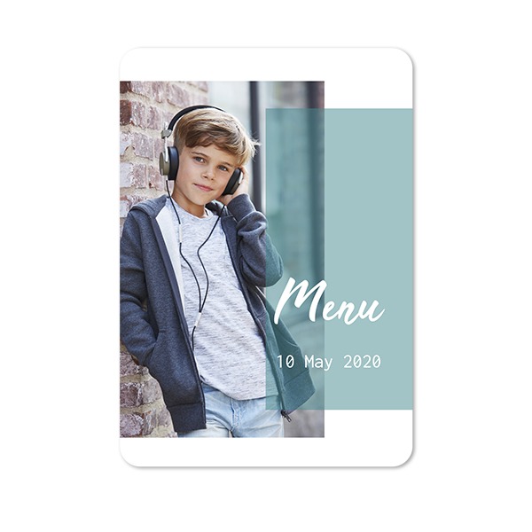 Single Card portrait rounded corners 10 x 14,3 cm