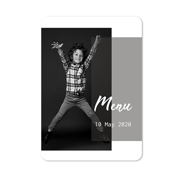 Single Card portrait rounded corners 10 x 14,3 cm