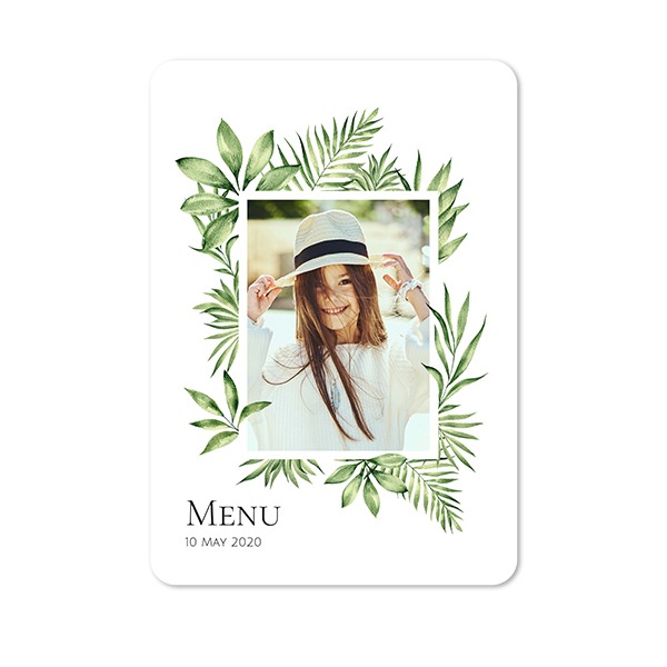 Single Card portrait rounded corners 10 x 14,3 cm