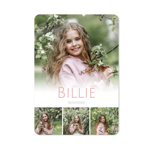 Enkle Fotokort portræt runde hjørner 10 x 14,3 cm