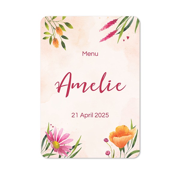 Single Card portrait rounded corners 10 x 14,3 cm
