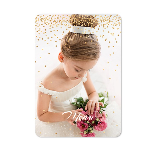 Faire-part 1 volet portrait coins arrondis 10 x 14,3 cm Faire-part 1 volet portrait coins arrondis 10 x 14,3 cm