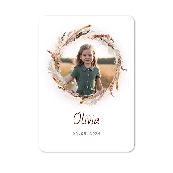 Single Card portrait rounded corners 10 x 14,3 cm