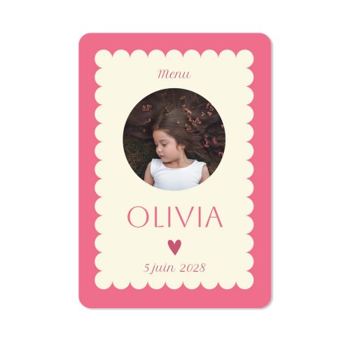 Faire-part 1 volet portrait coins arrondis 10 x 14,3 cm Faire-part 1 volet portrait coins arrondis 10 x 14,3 cm