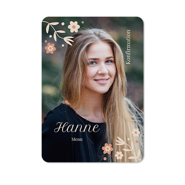 Enkle Fotokort portræt runde hjørner 10 x 14,3 cm