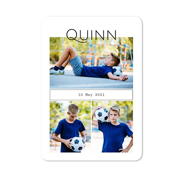 Single Card portrait rounded corners 10 x 14,3 cm