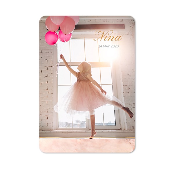 Single Card portrait rounded corners 10 x 14,3 cm