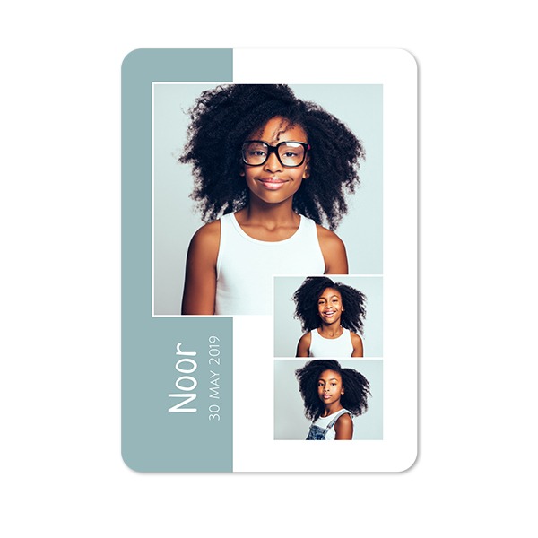 Single Card portrait rounded corners 10 x 14,3 cm