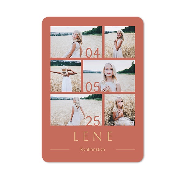 Enkle Fotokort portræt runde hjørner 10 x 14,3 cm