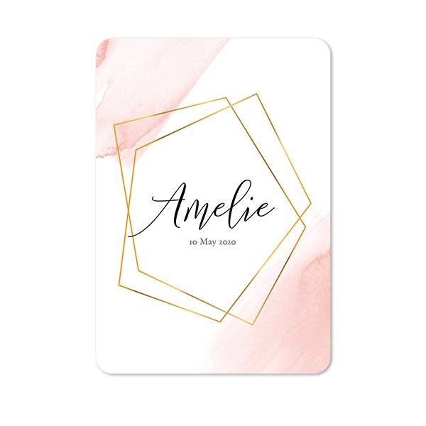 Single Card portrait rounded corners 10 x 14,3 cm