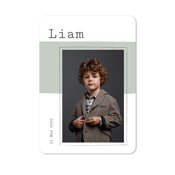 Single Card portrait rounded corners 10 x 14,3 cm
