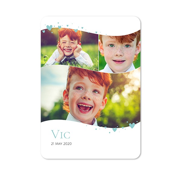 Single Card portrait rounded corners 10 x 14,3 cm