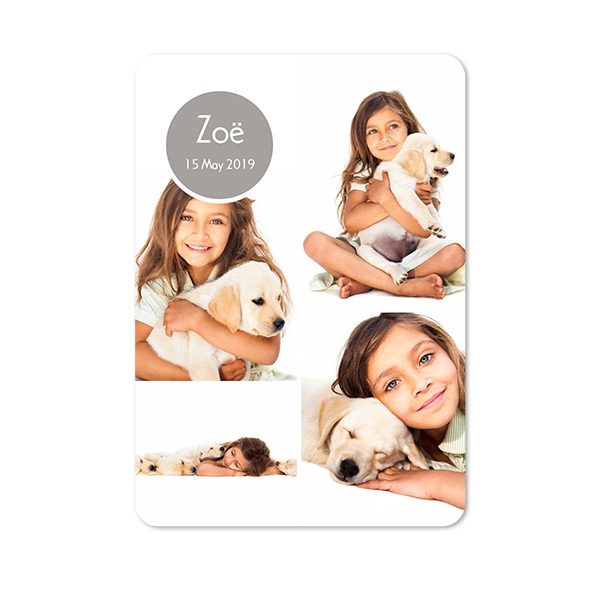 Single Card portrait rounded corners 10 x 14,3 cm