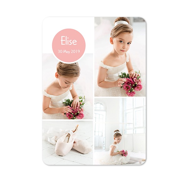 Single Card portrait rounded corners 10 x 14,3 cm