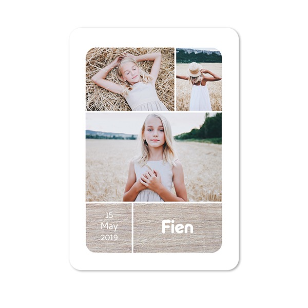 Single Card portrait rounded corners 10 x 14,3 cm