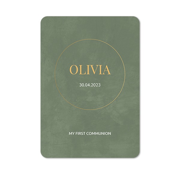 Single Card portrait rounded corners 10 x 14,3 cm