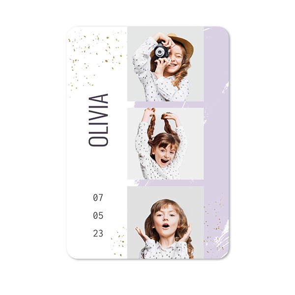 Single Card portrait rounded corners 10 x 14,3 cm