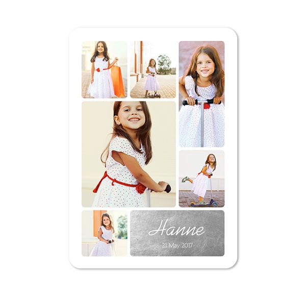 Faire-part 1 volet portrait coins arrondis 10 x 14,3 cm Faire-part 1 volet portrait coins arrondis 10 x 14,3 cm