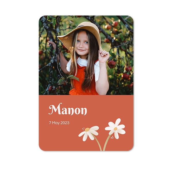 Single Card portrait rounded corners 10 x 14,3 cm