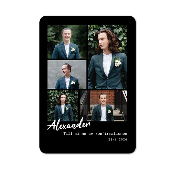 Enkla Fotokort stående rundade hörn 10 x 14,3 cm