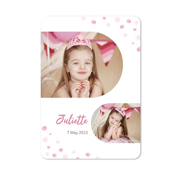 Single Card portrait rounded corners 10 x 14,3 cm