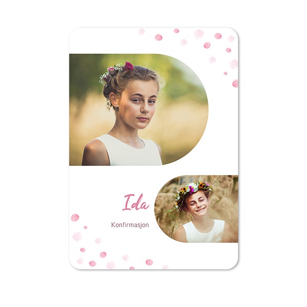 Enkle Fotokort stående runde hjørner 10 x 14,3 cm