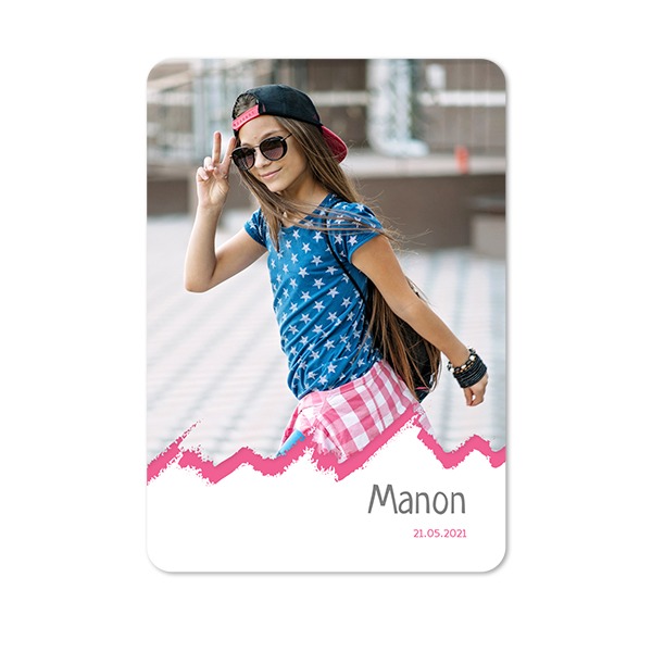 Single Card portrait rounded corners 10 x 14,3 cm