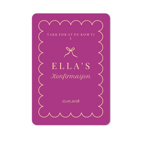 Classy Scallop Bow - Text Only