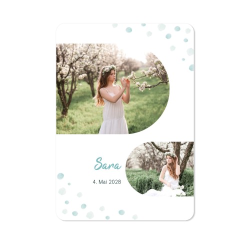 Enkle Fotokort stående runde hjørner 10 x 14,3 cm