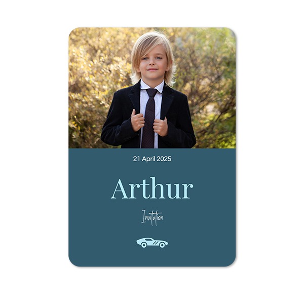 Single Card portrait rounded corners 10 x 14,3 cm