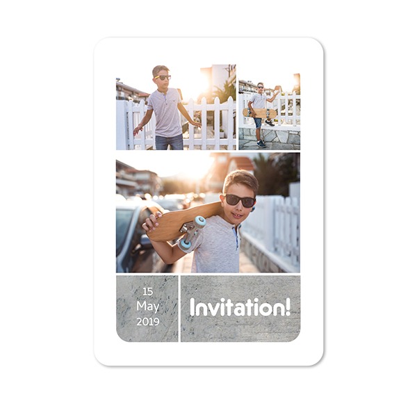 Single Card portrait rounded corners 10 x 14,3 cm