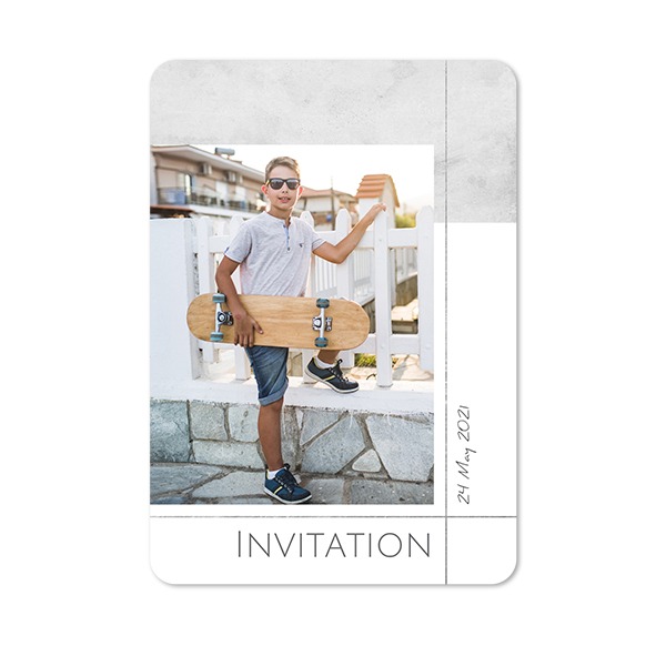 Single Card portrait rounded corners 10 x 14,3 cm