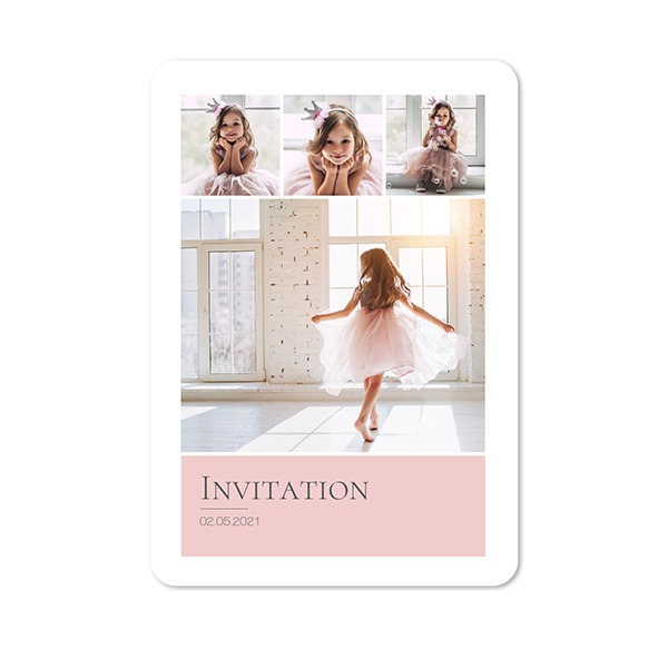 Single Card portrait rounded corners 10 x 14,3 cm