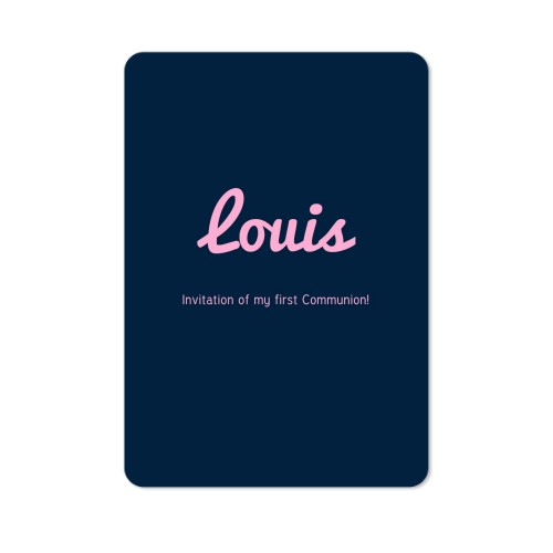 Faire-part 1 volet portrait coins arrondis 10 x 14,3 cm