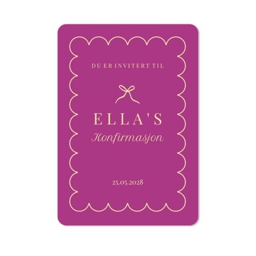 Classy Scallop Bow - Text Only Classy Scallop Bow - Text Only