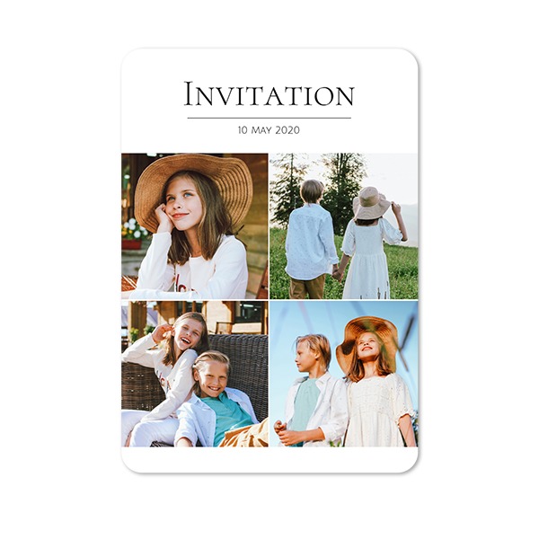 Single Card portrait rounded corners 10 x 14,3 cm
