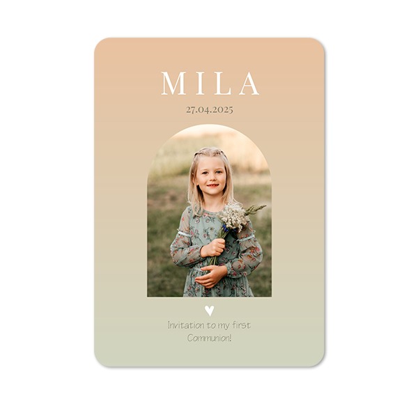 Single Card portrait rounded corners 10 x 14,3 cm