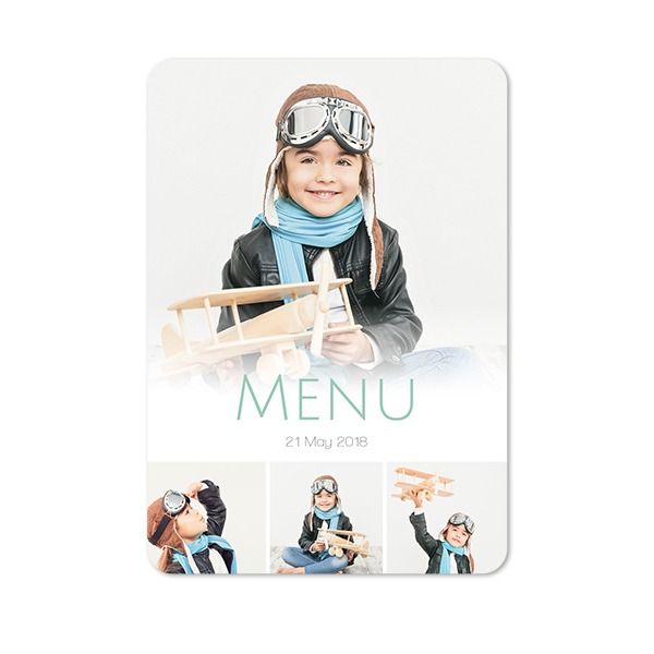 Enkle Fotokort portræt runde hjørner 10 x 14,3 cm