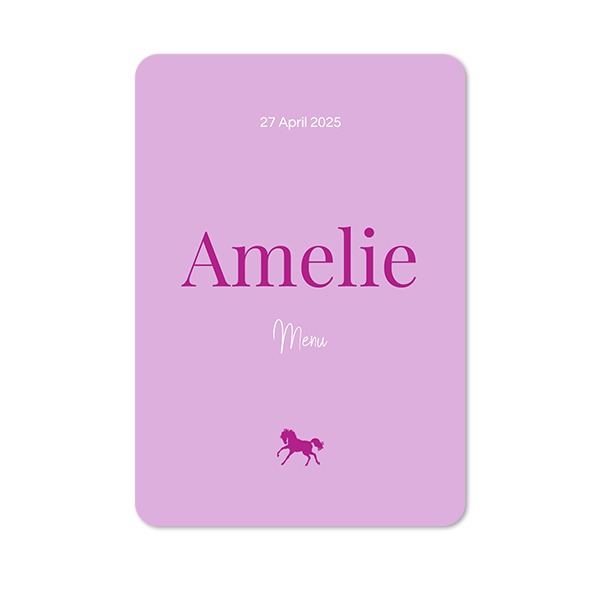 Single Card portrait rounded corners 10 x 14,3 cm