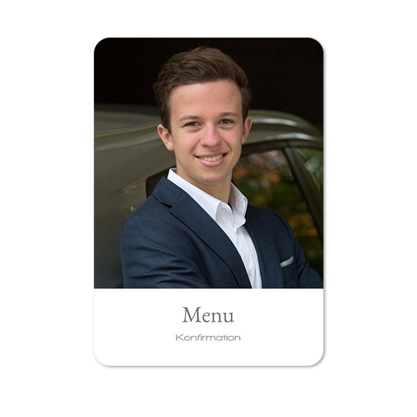 Enkle Fotokort portræt runde hjørner 10 x 14,3 cm