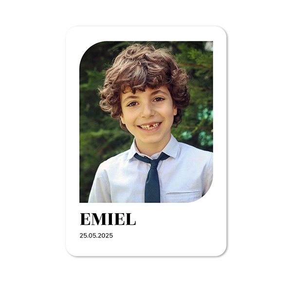 Fotokaart staand met ronde hoeken 10 x 14,3 cm