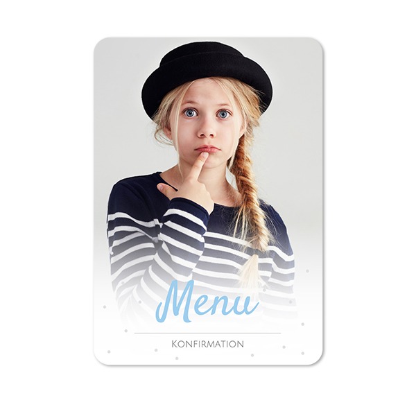 Enkle Fotokort portræt runde hjørner 10 x 14,3 cm