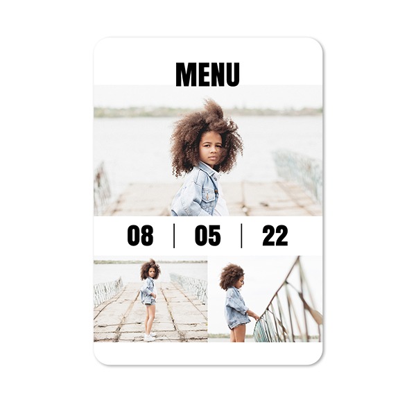 Single Card portrait rounded corners 10 x 14,3 cm