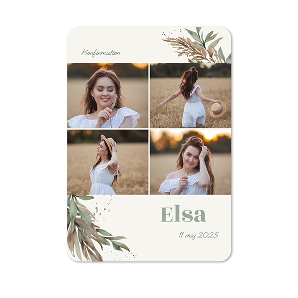 Enkla Fotokort stående rundade hörn 10 x 14,3 cm