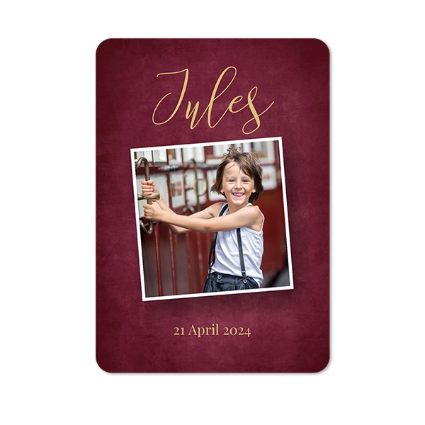 Faire-part 1 volet portrait coins arrondis 10 x 14,3 cm Faire-part 1 volet portrait coins arrondis 10 x 14,3 cm