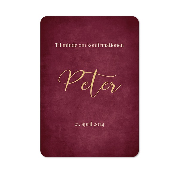 Enkle Fotokort portræt runde hjørner 10 x 14,3 cm