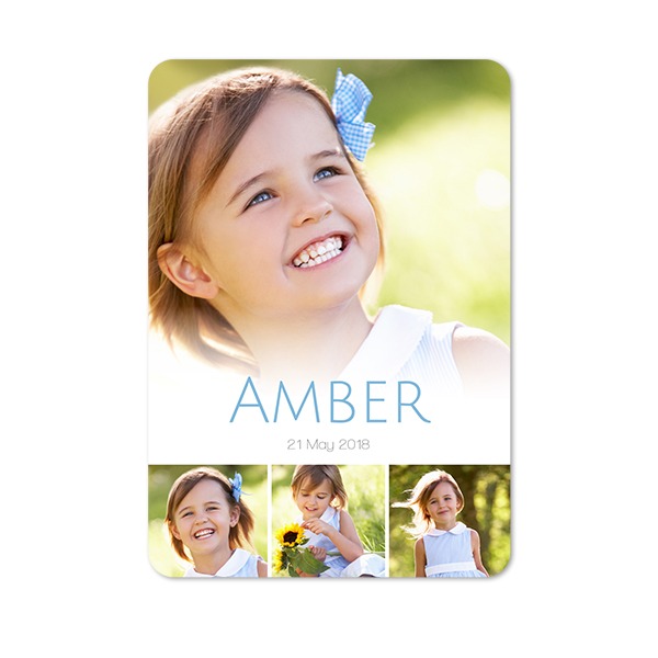 Faire-part 1 volet portrait coins arrondis 10 x 14,3 cm Faire-part 1 volet portrait coins arrondis 10 x 14,3 cm